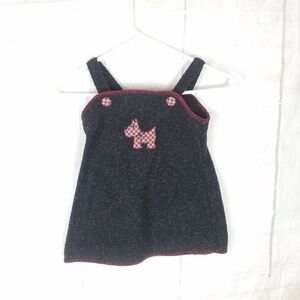 Simply Basic Scottie dog sweater suspender dress